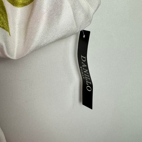 Danillo Woman Floral Textured Satin Long Blazer 3/4 Sleeve Button Up Elegant 20W - Picture 7 of 14